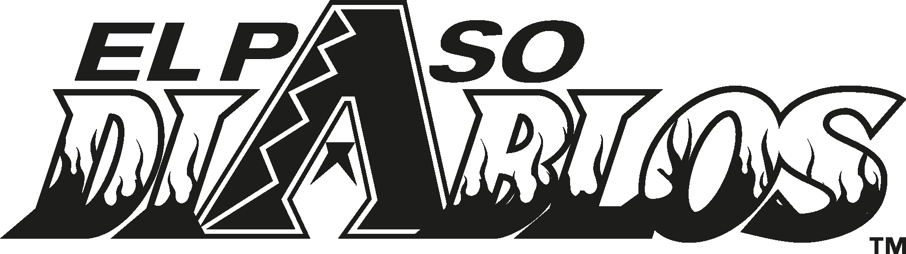 El Paso Diablos Black Logo Vector Logo